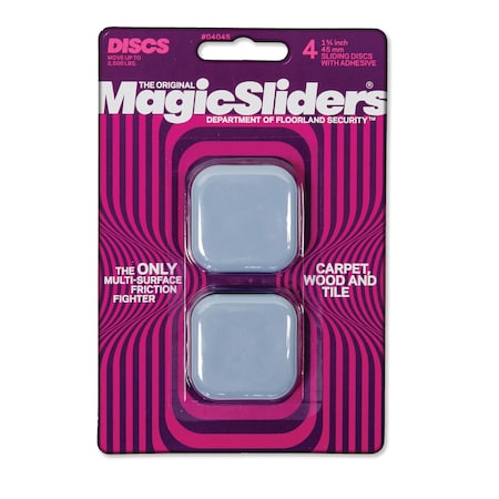Magic Sliders Magic Sliders Gray Plastic Floor Slide 4 pk 4045